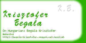 krisztofer begala business card